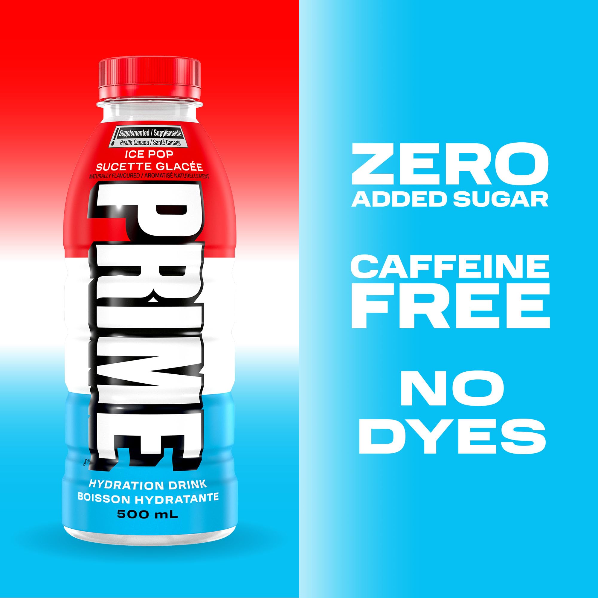 Prime Hydration Drink Ice Pop 12x500ml 🍁 All In One Marketplace Canada