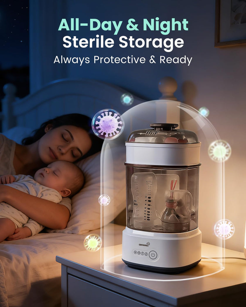 Bottle Sterilizer and Dryer, Compact Baby Bottle Sterilizer, Electric Steam Bottle Sanitizer for Baby Bottles, Pacifiers, Pump Parts 🍁 All In One Marketplace Canada