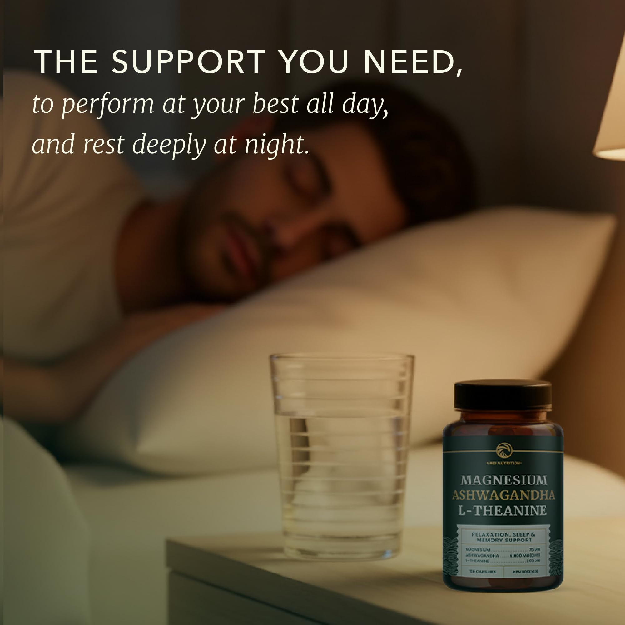L Theanine, Magnesium Glycinate + Ashwagandha Supplement | Relaxation, Sleep & Memory Support | Stress Relief, Calm, Mood & Sleep Supplements | Made in Canada & Non-GMO | 120 Ct 🍁 All In One Marketplace Canada
