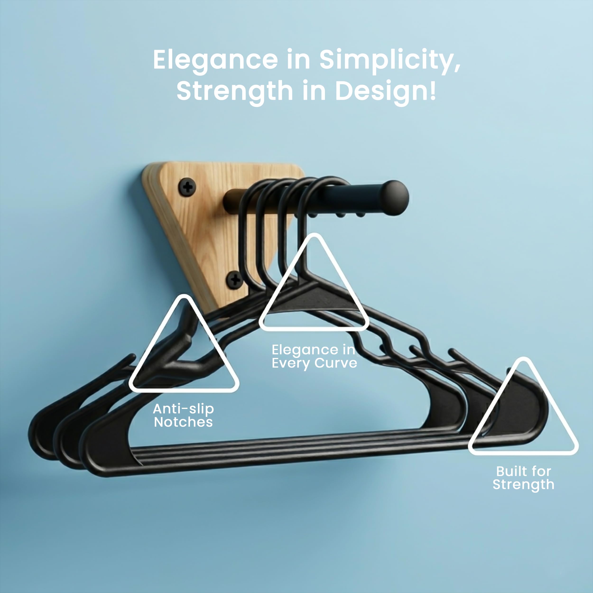 Utopia Home Plastic Hangers, 50 Pack, Clothes Hangers with Shoulder Grooves, Durable Space Saving Coat Hanger for Shirts, Pants, Skirts, Jackets, Blouses, Dresses and Everyday Wardrobe Use (Black) 🍁 All In One Marketplace Canada