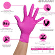 FRAMAR Pink Nitrile Gloves Small – Disposable Gloves Small, Cleaning Gloves, Plastic Gloves Disposable Food Safe, Latex Free Gloves, Gants Nitrile, Gants Jetables, Rubber Gloves 🍁 All In One Marketplace Canada