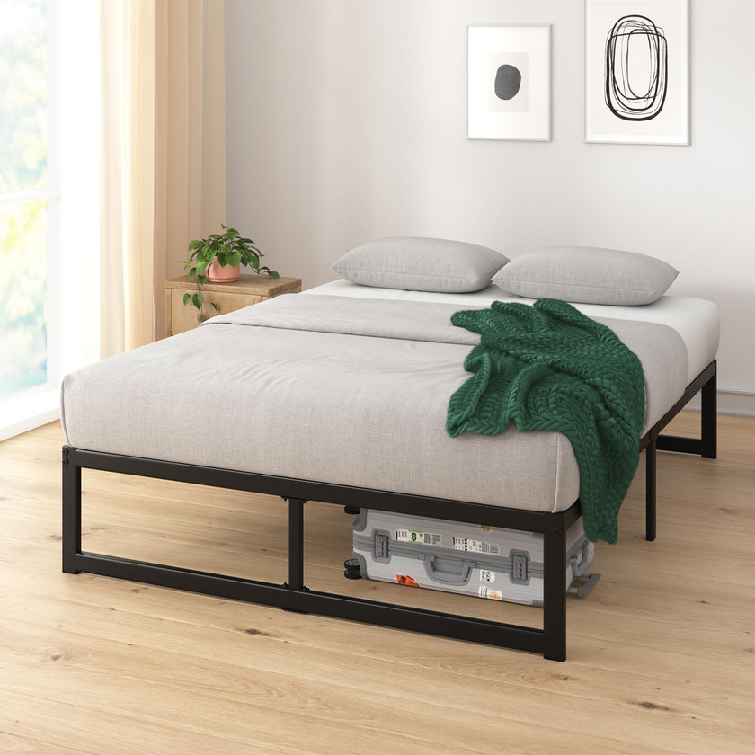 Zinus Full Bed Frame - ABEL 14 inch Metal Bed Frame with Steel Slat Support, No Box Spring Needed, Easy Assembly - Minimalist Platform Bed in a Box with Underbed Storage Space, 5 Year Wrranty, Full 🍁 All In One Marketplace Canada