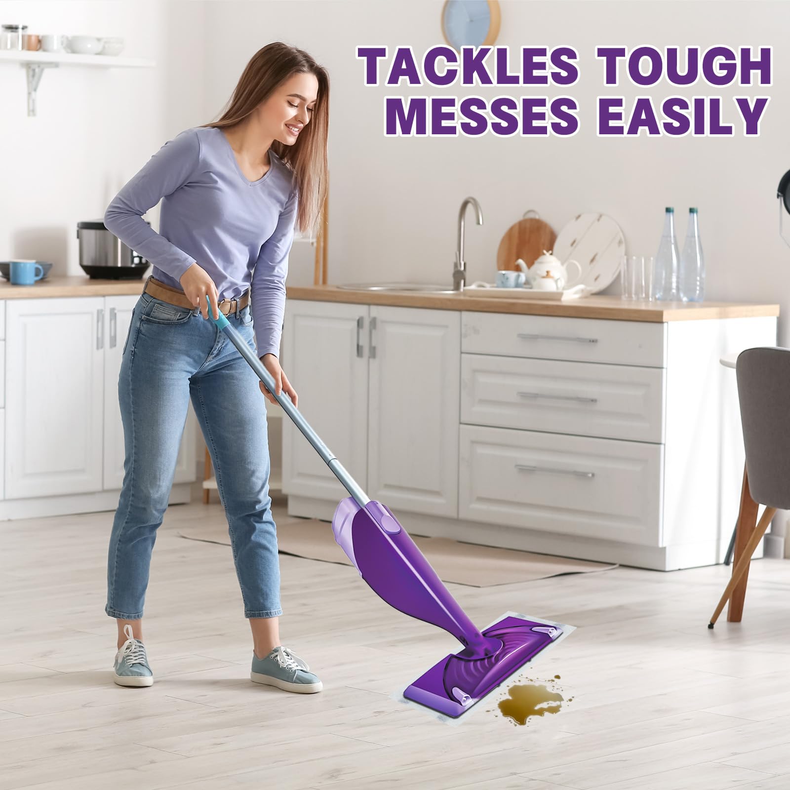 30 Count Disposable Wetjet Pad Refills for Swiffer Wetjet,Spray Wet Pads Refill, Heavy Duty Mop Pad Refills,All Purpose Multi Surface Floor Cleaning 🍁 All In One Marketplace Canada