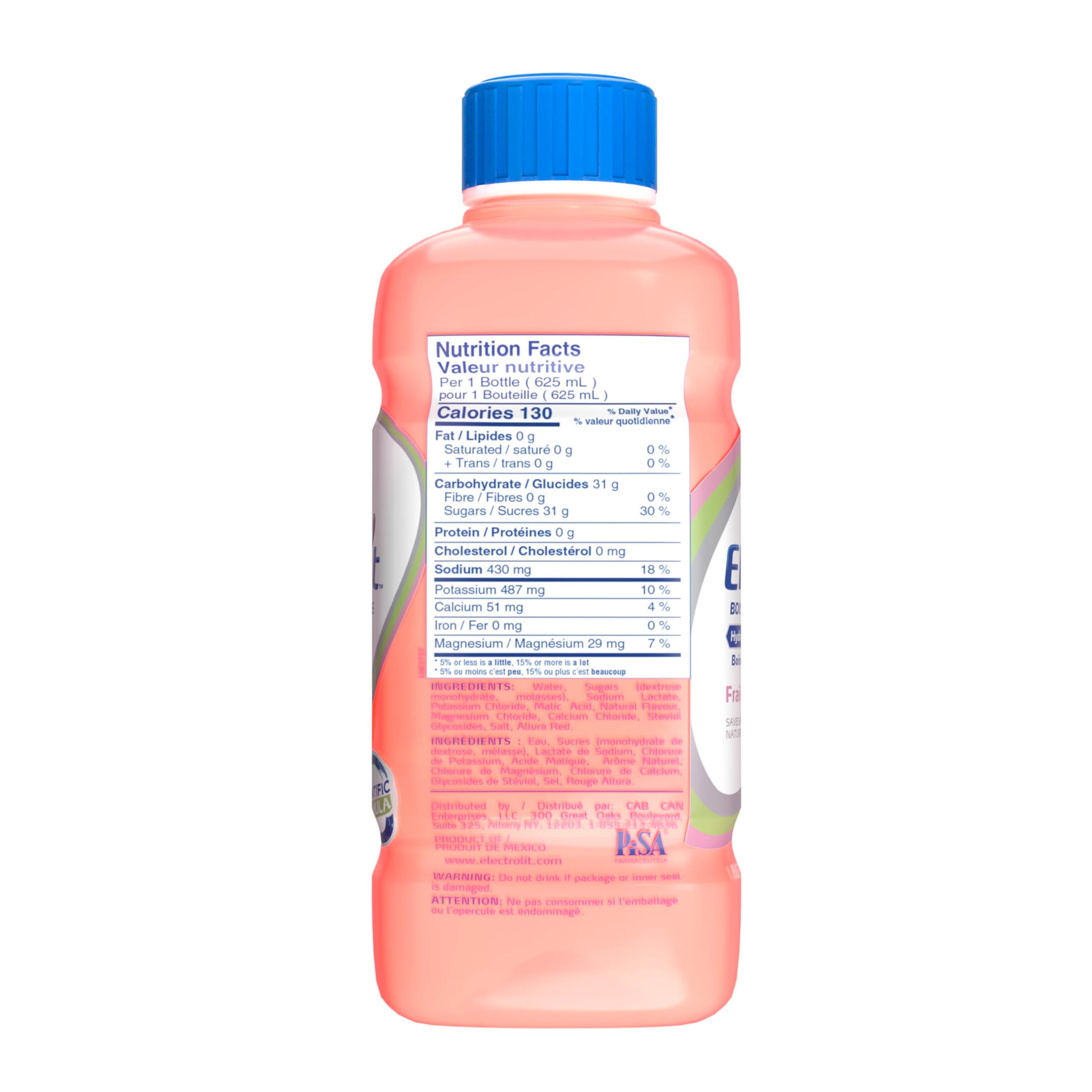 Electrolit Hydration Beverage & Recovery Drink w/Electrolytes, 625ml - Pack of 12-STRAWBERRY-KIWI 🍁 All In One Marketplace Canada