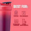 BlenderBottle Strada Sleek Shaker Cup Insulated Stainless Steel Water Bottle with Wire Whisk, 25-Ounce, Sangria Ombre 🍁 All In One Marketplace Canada