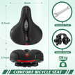 Comfortable Bike Seat for Men Women with Dual Shock Absorbing Ball Waterproof Wide Bicycle Saddle Fit for Most Standard Post 🍁 All In One Marketplace Canada