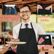 4 Packs Chef Apron, Black Waterproof Apron, Adjustable Apron with 2 Pockets for Men Women, Professional Apron for Kitchen Cooking Gardening Painting Baking Restaurant (Black) 🍁 All In One Marketplace Canada