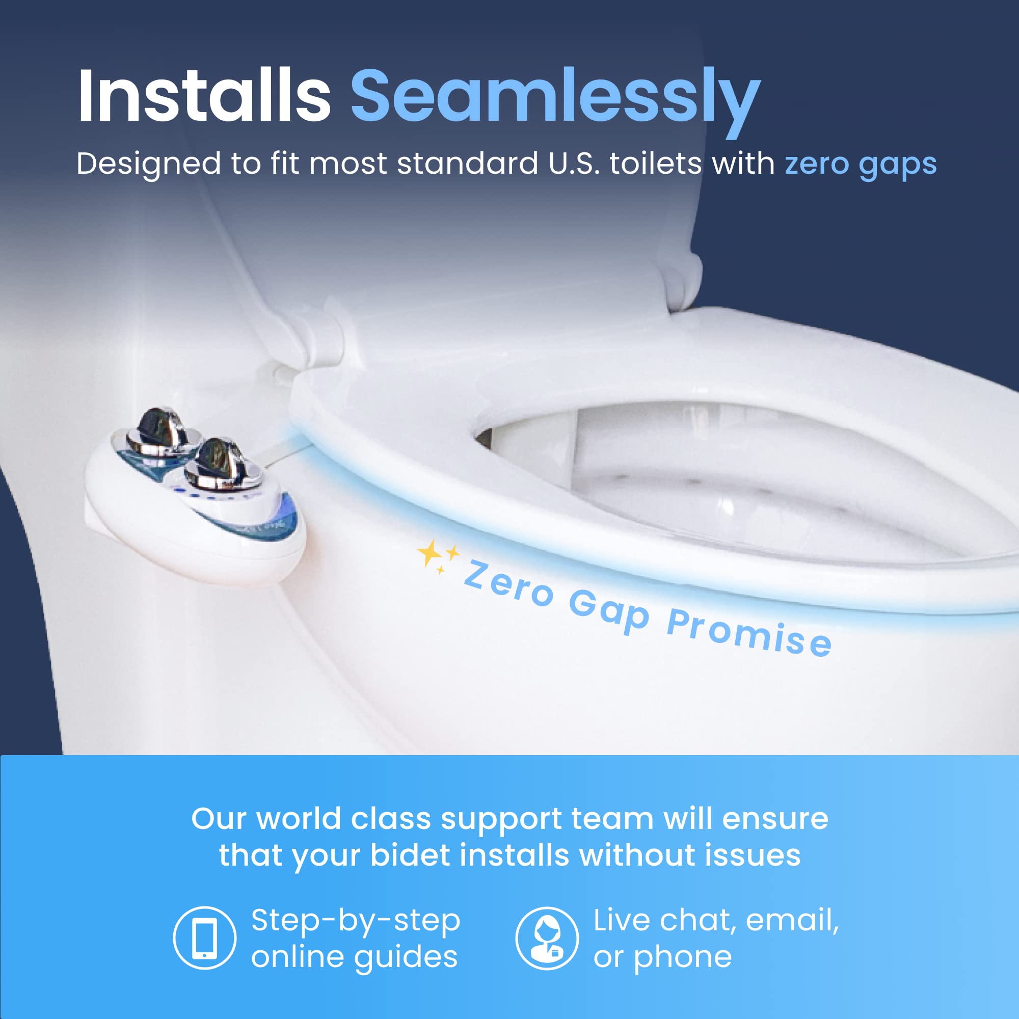 LUXE Bidet NEO 120 - Bidet Attachment for Toilet Seat, Blue 🍁 All In One Marketplace Canada
