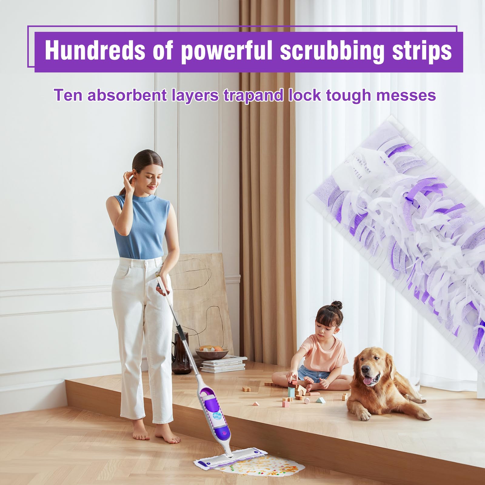 20 Pack Power Mop Refills Pad for Swiffer Power Mop Multi-Surface &Wood Mopping Pad Refills, Disposable Spray Wet Mopping Pad Replacement for Floor Cleaning 🍁 All In One Marketplace Canada