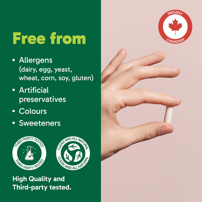 Organika Canadian-Made NAD+ Booster - NRC - for Energy Metabolism, Healthy Aging, Vitamin B3, and Cellular Health - 60vcaps, 60 Day Supply 🍁 All In One Marketplace Canada