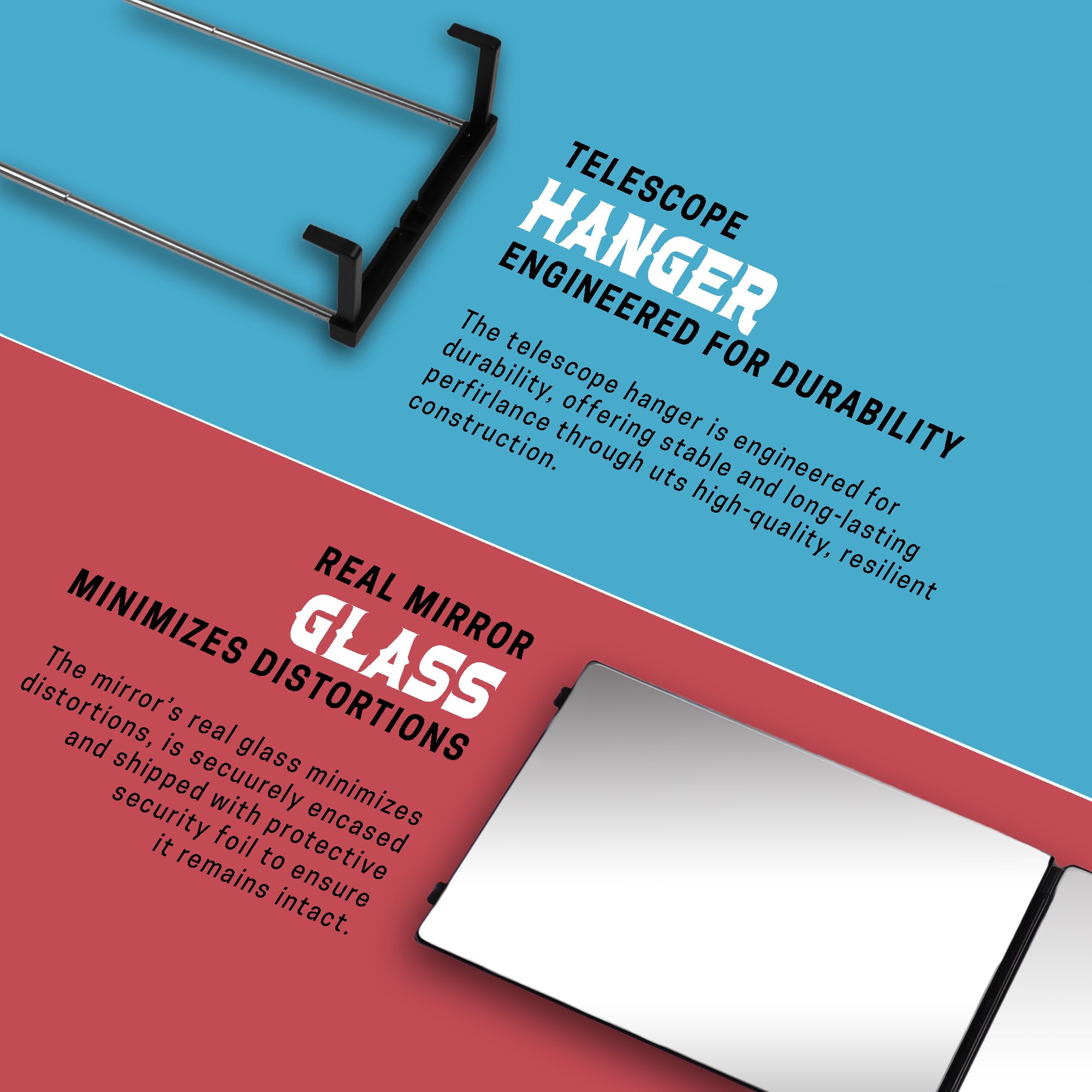 The 360 Mirror - 3 Way Adjustable Trifold Barber Mirror for Self Hair Cutting - Tri Fold Self Haircut System for Men and Women Braiding 🍁 All In One Marketplace Canada