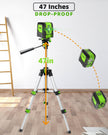 Huepar Laser Level Self Leveling, Classical Cross Line Indoor DIY Use Green Lines, 100Ft Visibility Horizontal and Vertical Line Level, 360° Magnetic Pivoting Base 9011G 🍁 All In One Marketplace Canada