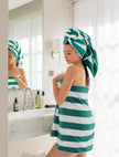 Utopia Towels 4 Pack Cabana Stripe Beach Towels (30x60 inches) - 100% Ring Spun Cotton Large Pool Towels, Soft and Quick Dry Swim Towels (Blue,Grey,Red,Green) 🍁 All In One Marketplace Canada
