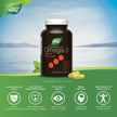 Nature's Way NutraSea DHA 2X Concentrated Omega 3 Softgels Supplement – Fresh Mint Flavour – Brain & Eye Support for Adults and Kids Ages 14+ – 500mg DHA, 60 Softgels 🍁 All In One Marketplace Canada