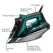 Rowenta Pro Master Stainless Steel Soleplate Steam Iron for Clothes, 1775 Watts, 210 g/min, 400 Microsteam Holes, Anti-Drip, Auto Shutoff, Powerful Steam, DW8360, Black & Blue 🍁 All In One Marketplace Canada