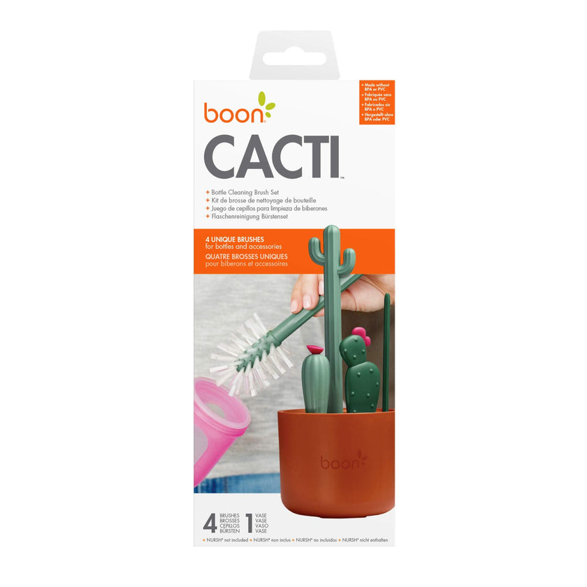 Boon Cacti Bottle Cleaning Brush Set, Terracotta , 4 Piece Set 🍁 All In One Marketplace Canada