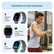 Google Fitbit Versa 4 Fitness Smartwatch with Daily Readiness, Gps, 24/7 Heart Rate, 40+ Exercise Modes, Sleep Tracking and More, Waterfall Blue/platinum, One Size (S and L Bands Included) 🍁 All In One Marketplace Canada