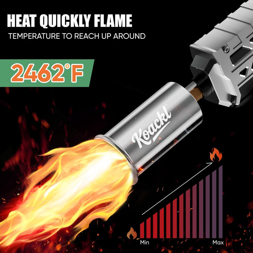 KOACKL Propane Torch Gun - Propane Torch Head with Igniter, Adjustable Flamethrower Blow Torch for BBQ, Searing Steak, Barbecue Tools, Meat Smoker, Cooking, Grill & Charcoal Starter 🍁 All In One Marketplace Canada