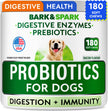 Probiotics for Dogs - Gas, Diarrhea, Allergy, Constipation, Upset Stomach Relief, w/Digestive Enzymes + Prebiotics - Chewable Supplement - Improve Digestion, Immunity - Dog Probiotics Chews - 180Ct 🍁 All In One Marketplace Canada