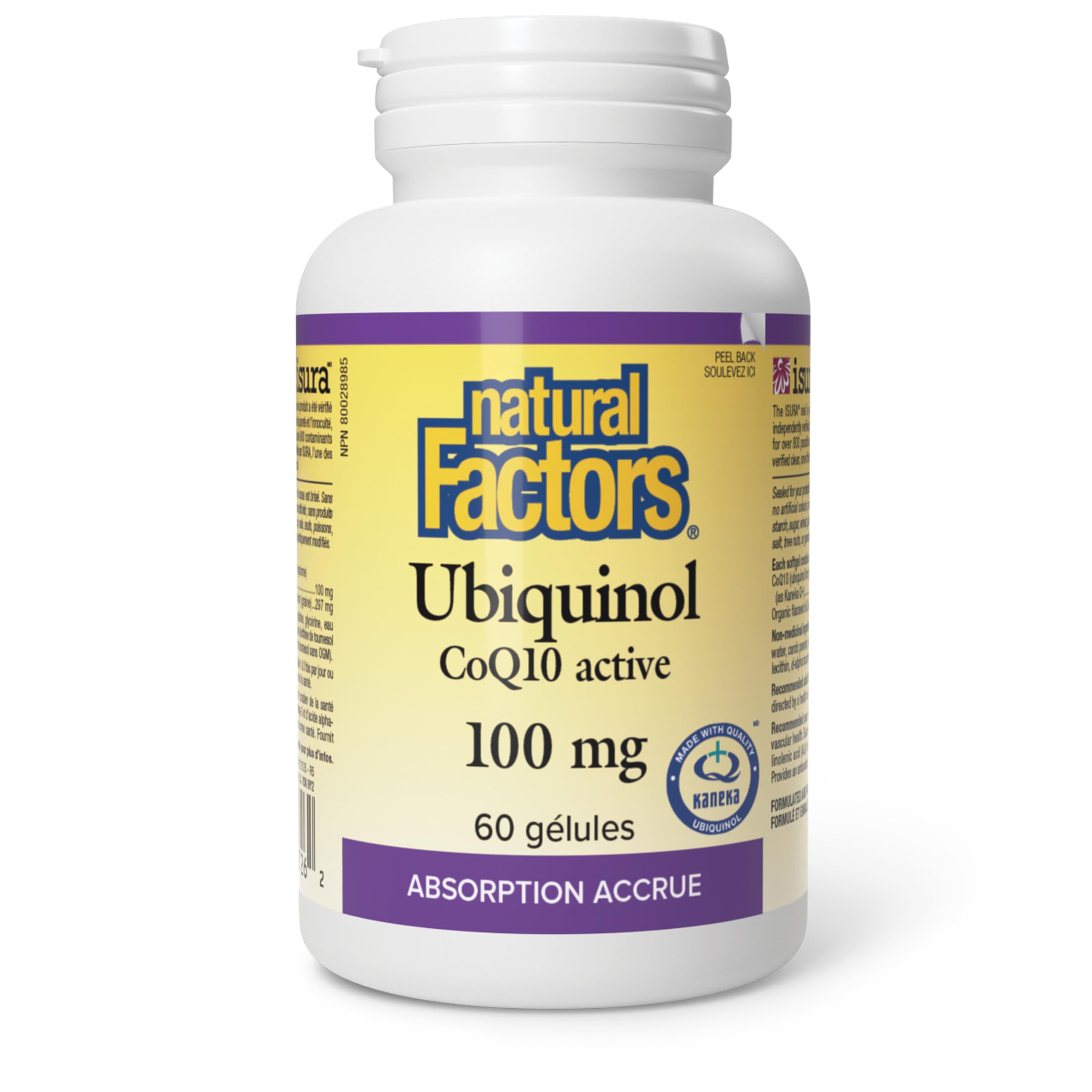 Natural Factors Ubiquinol Active CoQ10 100 mg, 60 Softgels, Supports Cardiovascular Health, Proudly Canadian 🍁 All In One Marketplace Canada