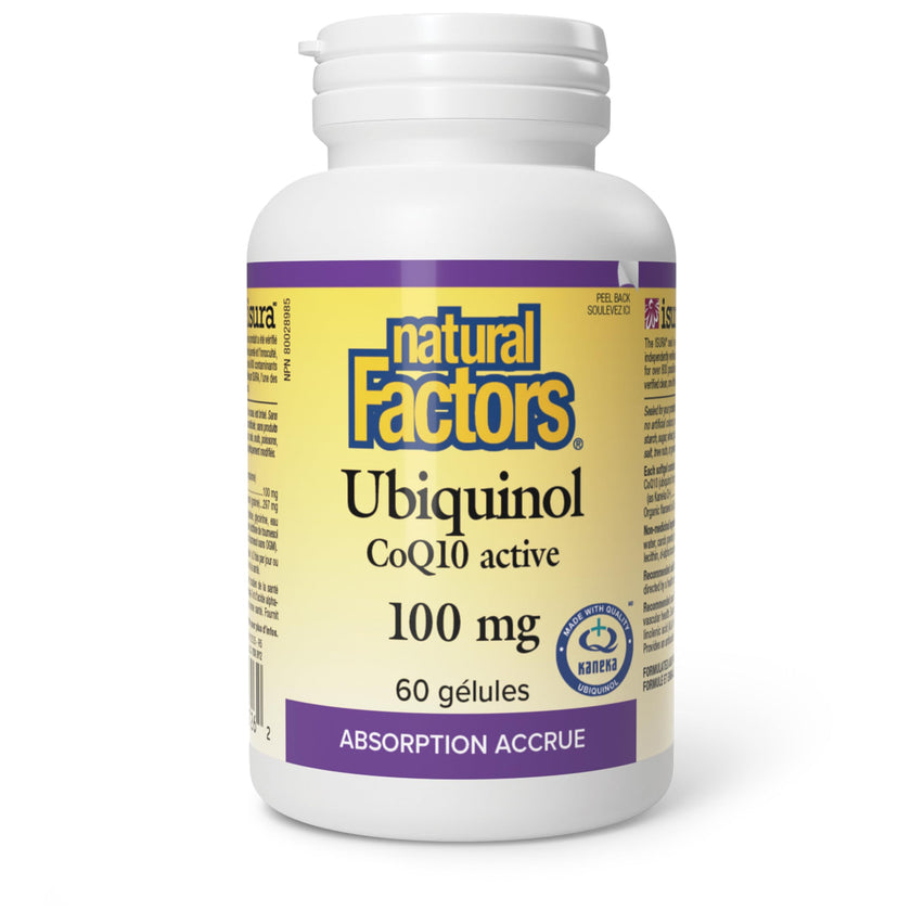 Natural Factors Ubiquinol Active CoQ10 100 mg, 60 Softgels, Supports Cardiovascular Health, Proudly Canadian 🍁 All In One Marketplace Canada