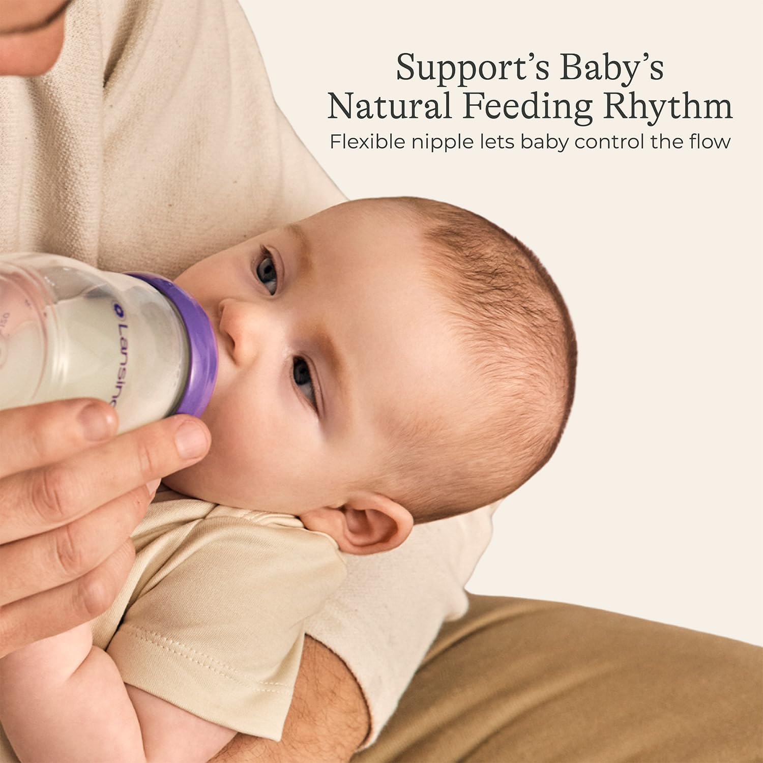 Lansinoh Anti-Colic Baby Bottles for Breastfeeding Babies, 5 Ounces, 3 Count, Includes 3 Slow Flow Nipples, Size S 🍁 All In One Marketplace Canada