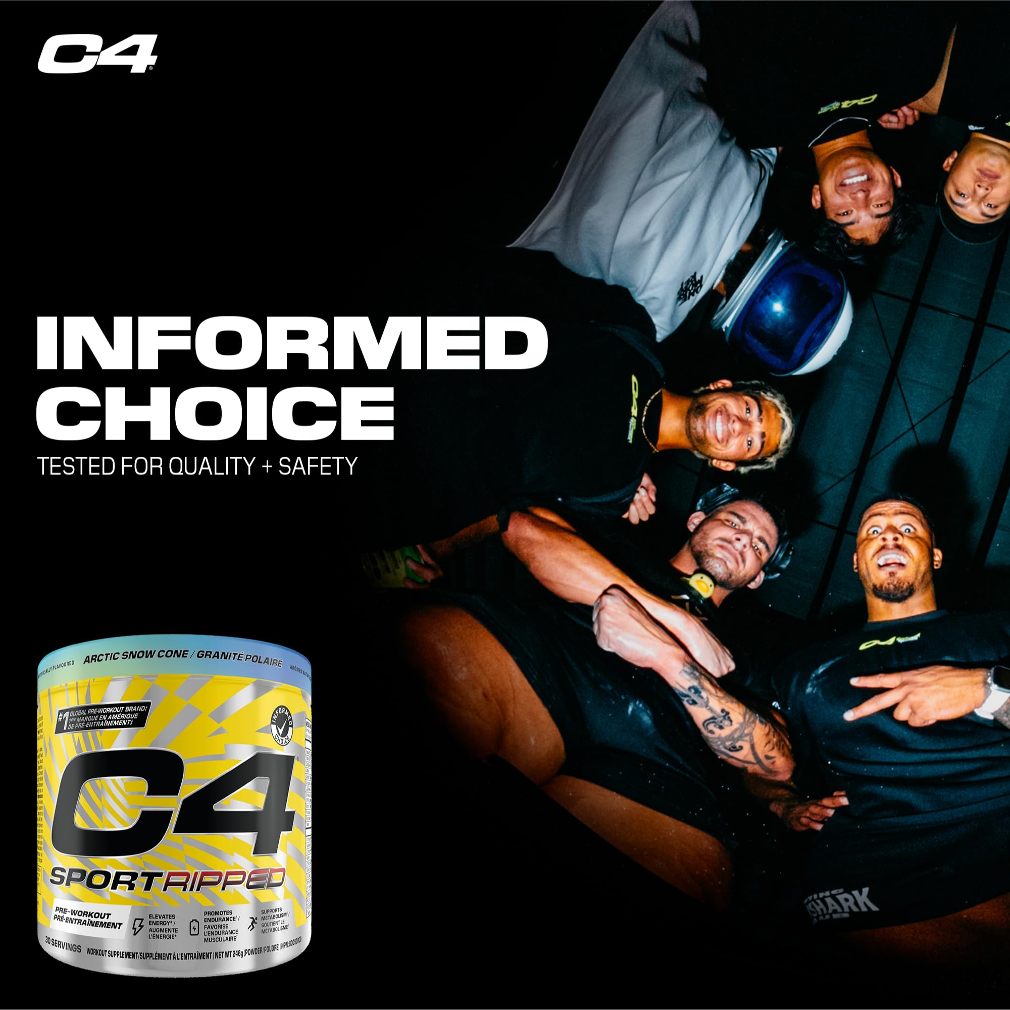 Cellucor C4 Ripped Thermogenic Pre Workout Powder - Informed-Choice Certified Preworkout Energy & Fat Metabolism - Artic Snow Cone, 30 Servings 🍁 All In One Marketplace Canada