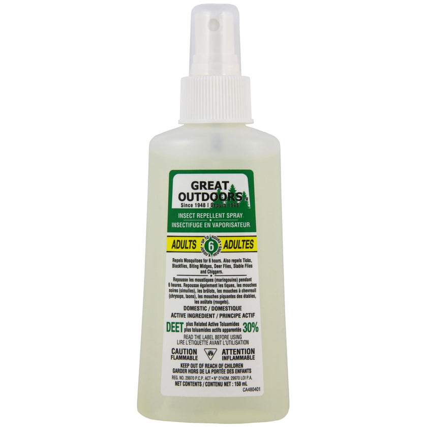 Great Outdoors Insect Repellent 30% DEET Pump Spray, 150mL 🍁 All In One Marketplace Canada