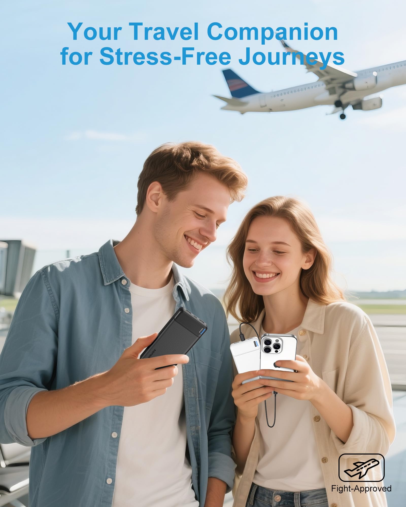 AsperX 2-Pack 15000mAh Portable Charger Power Bank 3A Fast Charging, USB C Output Portable Battery Bank External Battery Pack for iPhone 17/16/15/14/13, Galaxy, Google LG,Tablets and Heated Vest 🍁 All In One Marketplace Canada