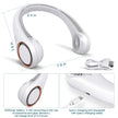 CIVPOWER Neck Fan: Portable Personal Neck Cooling Rechargeable Bladeless Fan - Hands Free 3 Speed 4000 mAh Battery USB Operated Wearable Headphone Design - for Men Women Outdoor Indoor (White) 🍁 All In One Marketplace Canada