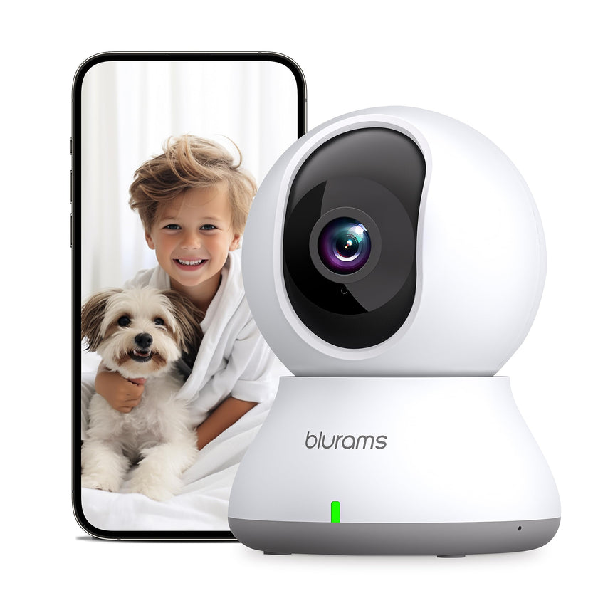 blurams Security Camera, 2K Indoor Camera 360-degree Pet Camera for Home Security w/ Motion Tracking, Phone App, 2-Way Audio, IR Night Vision, Siren, Works with Alexa & Google Assistant,White 🍁 All In One Marketplace Canada