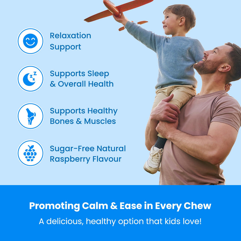 Magnesium For Kids - 120 Count - Sugar Free Calm Magnesium Gummies for Kids - 4 Month Supply - Supports Bone Health, Sleep - Chewable Gummy Vitamin Supplement 🍁 All In One Marketplace Canada