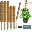 Moss Pole Plant Support Monstera - 5 Pack Coco Coir Moss Stick Plants Climber Support Indoor Monstera Stake for Climbing Plants Live House Potted, Vine, Pothos, Philodendron to Grow Upwards 🍁 All In One Marketplace Canada