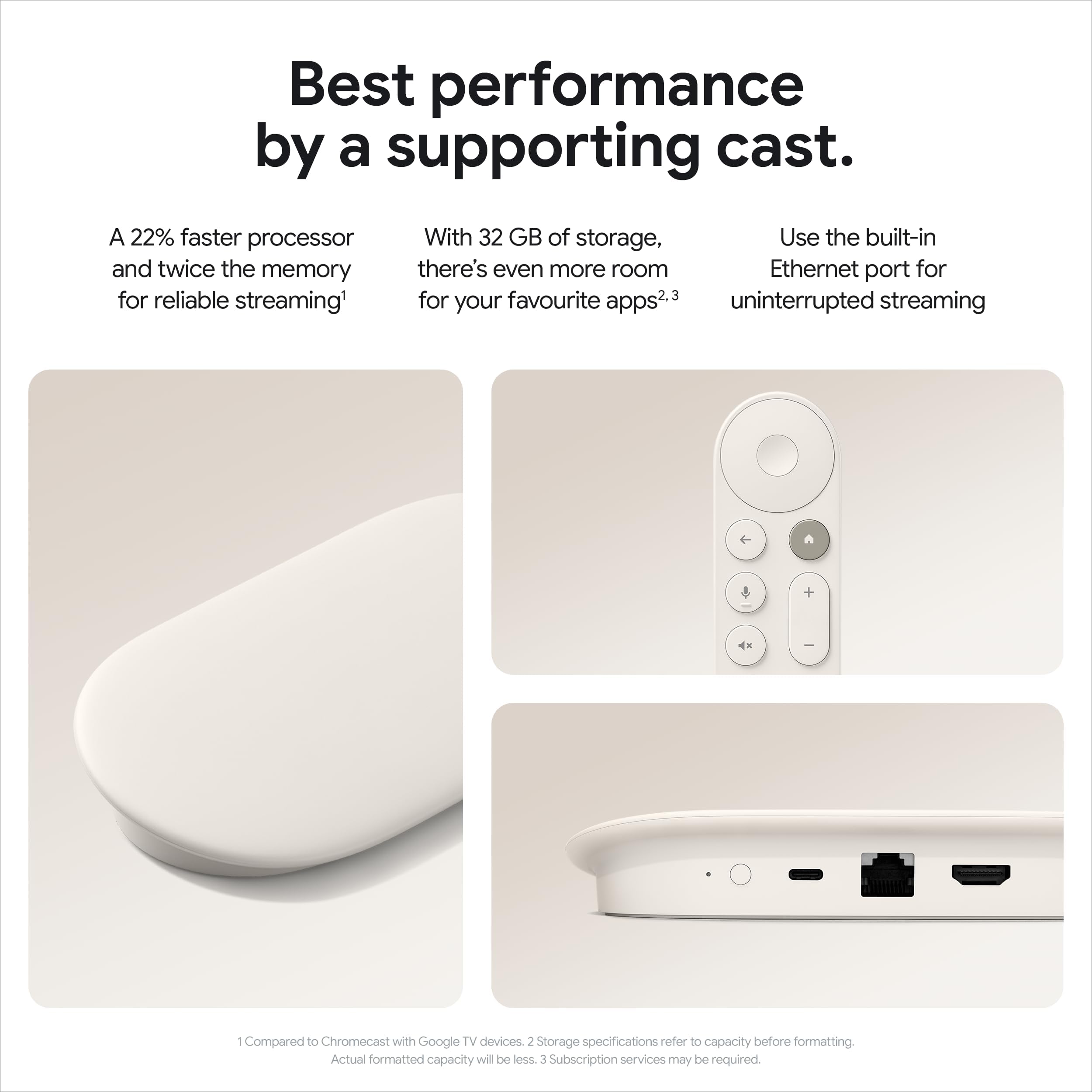 Google TV Streamer (4K) - Fast Streaming Entertainment With Voice Search Remote - Watch Movies, Shows, Live TV, and Netflix in 4K HDR - Smart Home Control - 32 GB Storage - Porcelain 🍁 All In One Marketplace Canada
