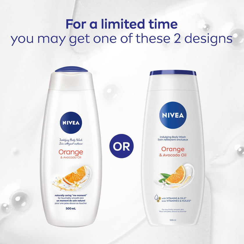 NIVEA Orange & Avocado Oil Body Wash, 3x500ml 🍁 All In One Marketplace Canada