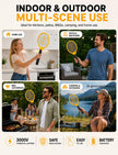 2 Pack Electric Fly Swatter, Bug Zapper Racket for Indoor Pest Control, Handheld Insect Killer Bat Battery Powered Electric Mosquito Swatter for Outdoor and Home 🍁 All In One Marketplace Canada