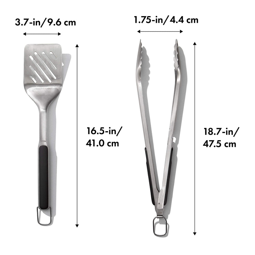 OXO Good Grips Grilling Tools, Tongs and Turner Set, Black 🍁 All In One Marketplace Canada