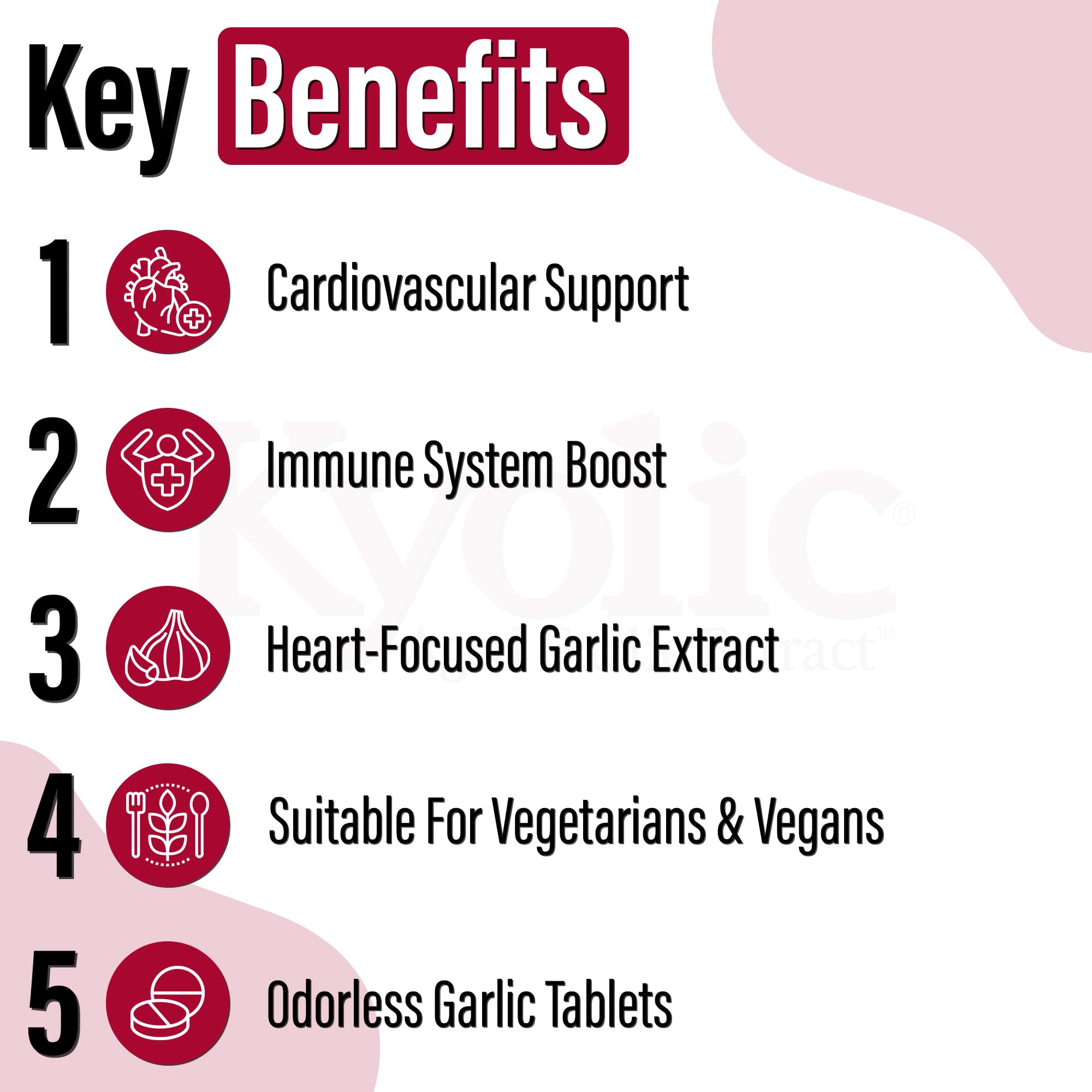Kyolic - Odourless Aged Garlic Extract Everyday Support Extra Strength One-A-Day 1000mg, 60 Veg Tablets 60-Day Supply - Kyolic Garlic Supplements, Garlic Pills - Herbal Supplement for Wellness Support 🍁 All In One Marketplace Canada