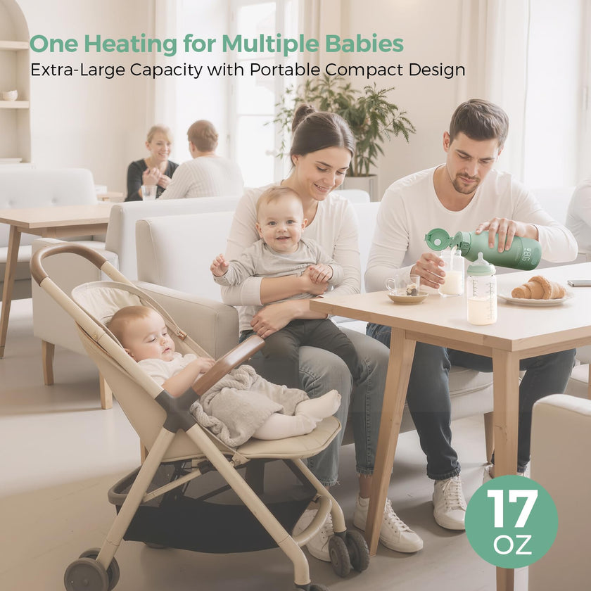 Momcozy Portable Milk Warmer for Travel – Dual Heating for Breast Milk & Water, Fast Heating, Long Battery Life, 17 oz Large Capacity for All-Day Feeding Convenience 🍁 All In One Marketplace Canada