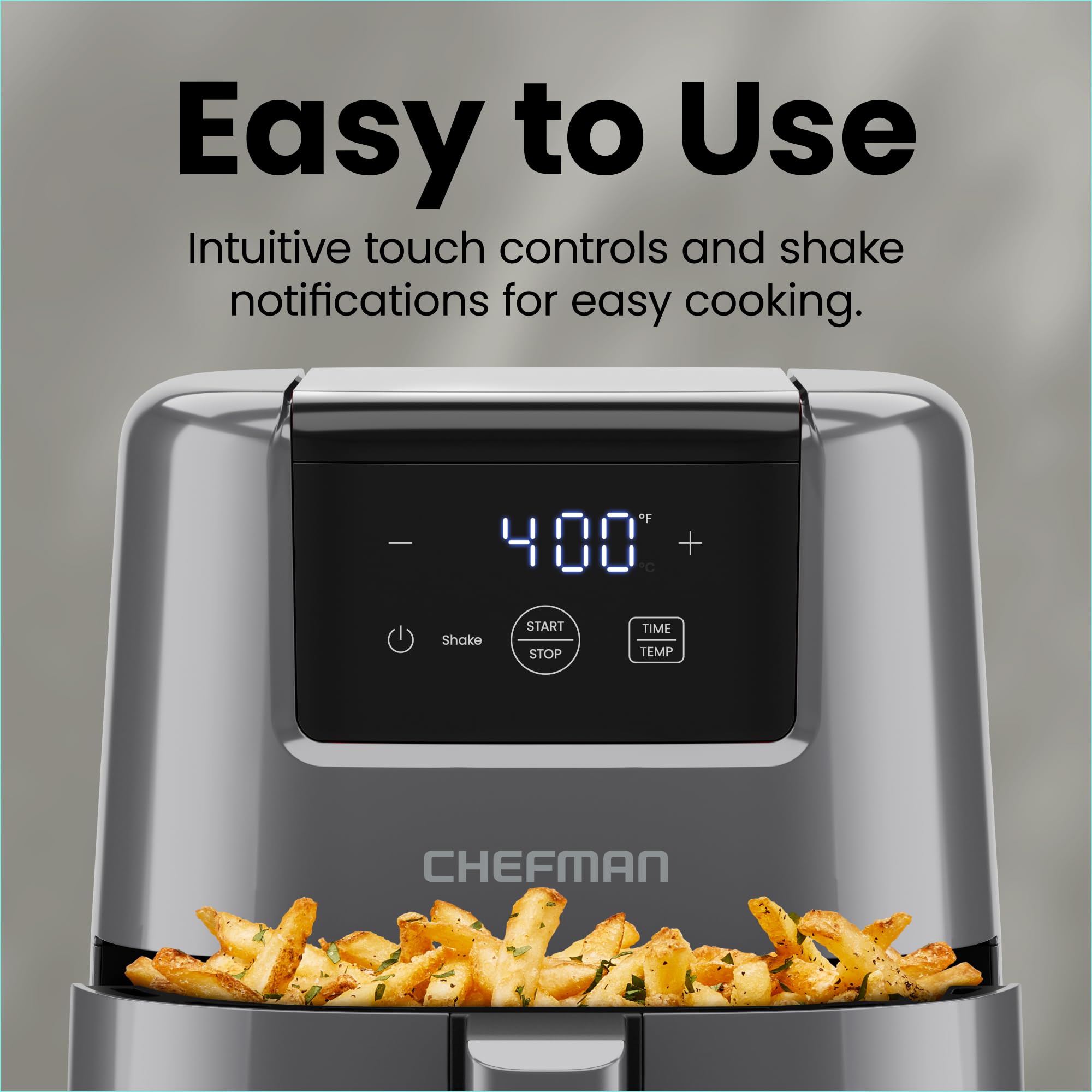 CHEFMAN 2 Qt Mini Air Fryer – Digital Space-Saving Compact Air Fryer with Nonstick and Dishwasher Safe Basket, Quick & Easy Meals in Minutes, Features Digital Timer and Shake Reminder – Grey 🍁 All In One Marketplace Canada
