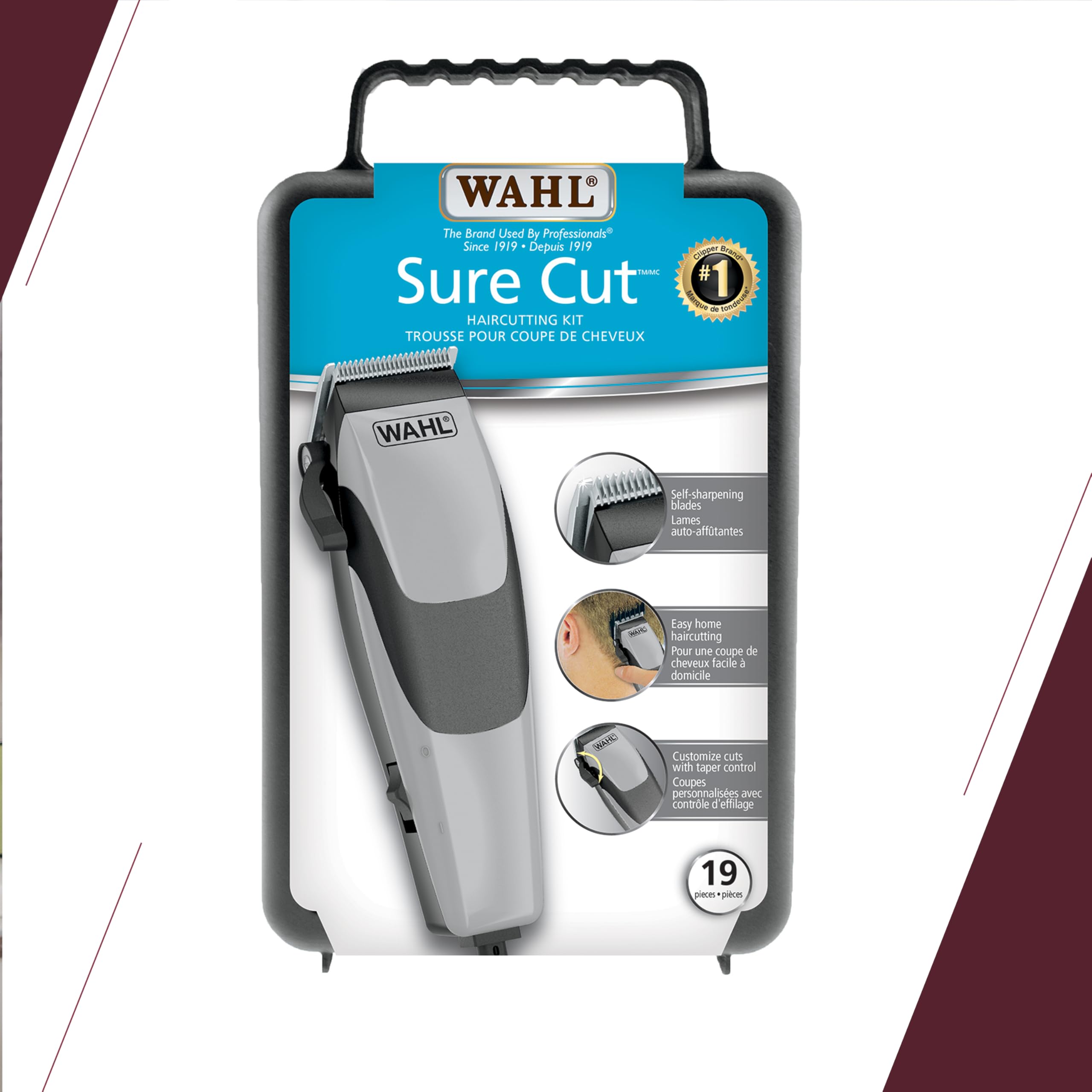 Wahl® Canada Sure Cut™ Home Haircutting Kit, Electric Hair Clipper, Grooming Kit for Men, Trim your hair at home, Certified for Canada - Model 3101 🍁 All In One Marketplace Canada