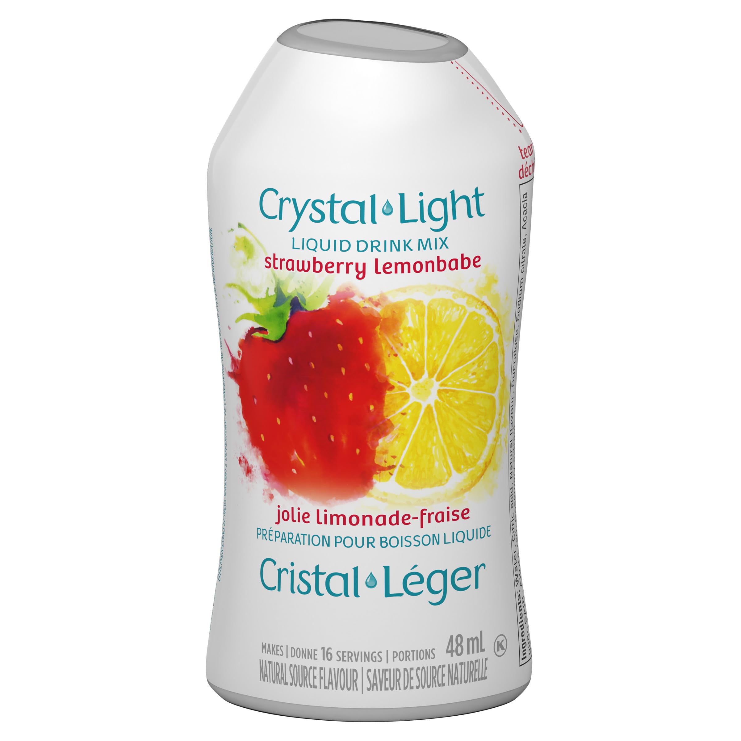 Crystal Light Strawberry Lemonbabe Liquid Drink Mix, 48 mL Bottle (Pack of 12) 🍁 All In One Marketplace Canada
