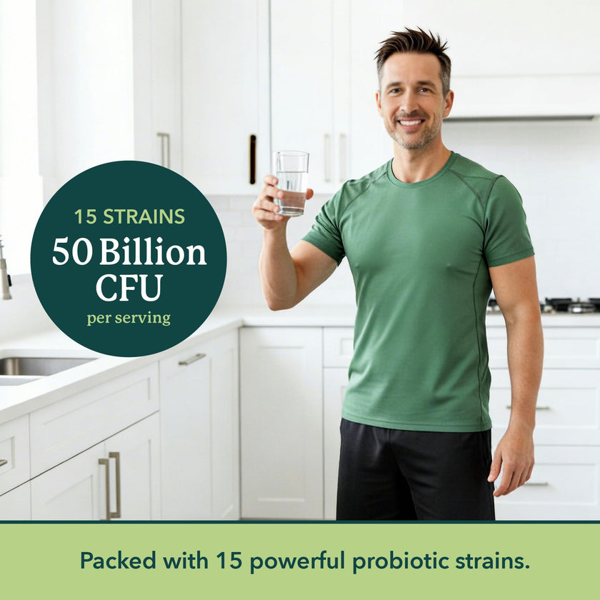 Probiotics for Men | Gut Health & Prostate Support | 50 Billion CFU with 15 Probiotic Strains | With Lycopene for Prostate Support | Men’s Gut Health Supplements | Non-GMO | Made in Canada | 60 Ct 🍁 All In One Marketplace Canada