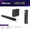 Hisense HS2100 2.1 Channel 240W Soundbar with Wireless Subwoofer, Powered by Dolby Audio, Roku TV Ready, Bluetooth 5.3/HDMI ARC/Optical/AUX/USB, 6 Tailored Sound Modes 🍁 All In One Marketplace Canada