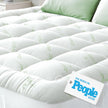 Bamboo Mattress Topper Queen RV Size - Thick Cooling Breathable Pillow Top Mattress Pad for Back Pain Relief - Deep Pocket Topper Fits 8-20 Inches (60x75 Inches, Green) 🍁 All In One Marketplace Canada