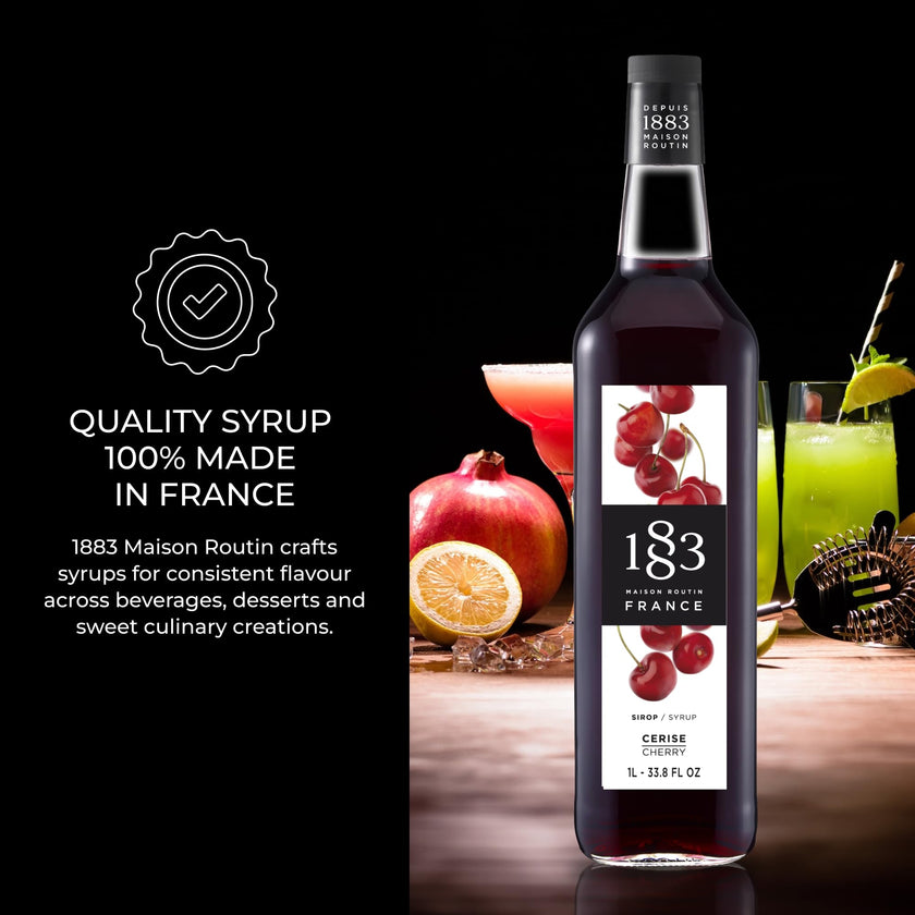 Maison Routin 1883 Cherry Syrup, Pet Bottle 1000 Milliliter 🍁 All In One Marketplace Canada