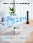 GoveeLife Black Tower Fan for Bedroom, 36