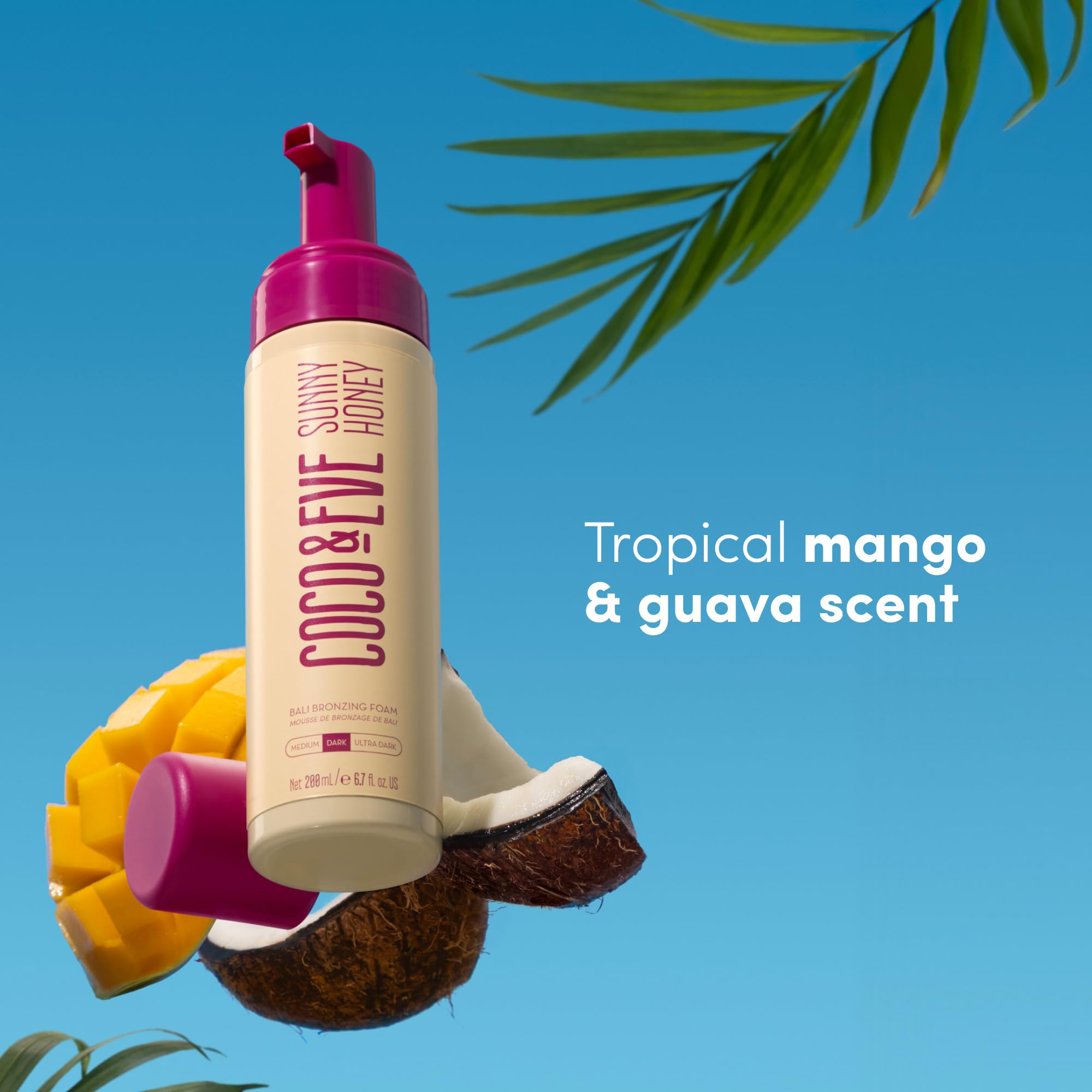 Coco & Eve Self Tanner Mousse - All Natural Sunless Tanning Mousse | Instant Self Tanning Lotion with Bali Bronzer | Sunny Honey Bali Bronzing Kit (Dark) 🍁 All In One Marketplace Canada