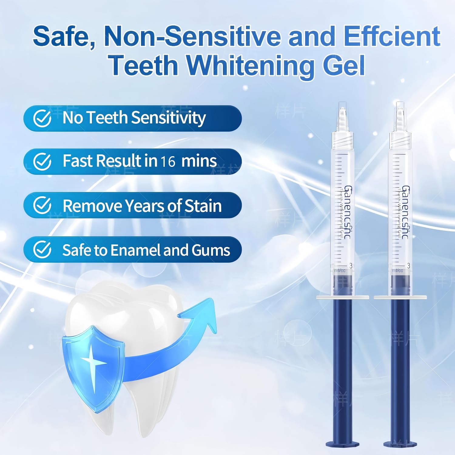 35% Ganencsnc 10-Pack Teeth Whitening Gel Refills - Gentle 35% Carbamide Peroxide Formula - Compatible with Teeth whitening Kit,No Sensitive Teeth Whitener 🍁 All In One Marketplace Canada