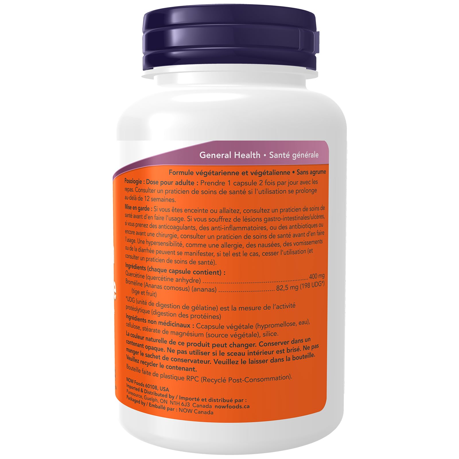 NOW Supplements, Quercetin with Bromelain, Balanced Immune System, 120 Veg Capsules 🍁 All In One Marketplace Canada